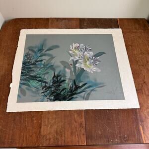 David Lee VINTAGE Chinese‎ Floral Original Painting Homage to Hawaii 164/400